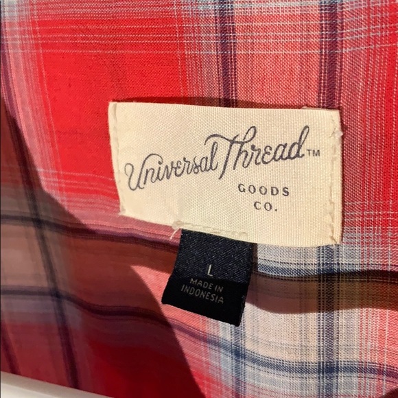 Red Plaid Camp Shirt - Picture 2 of 5